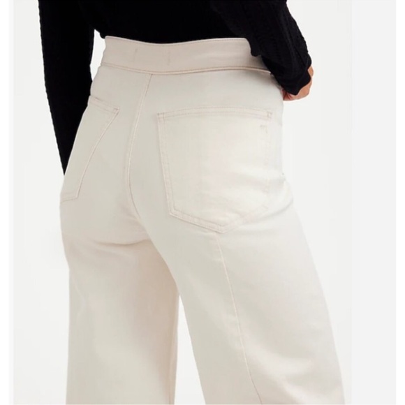 Madewell Emmett Wide-Leg Jean NWT Welt Pocket Edition in Tile White - Picture 3 of 3